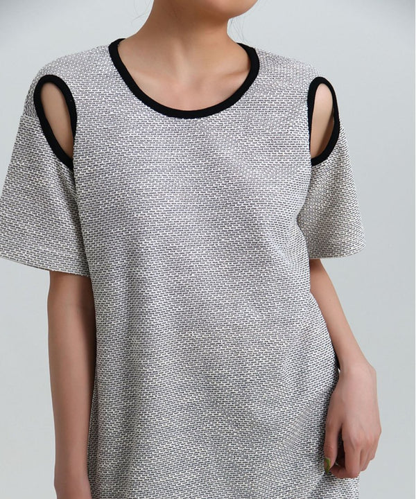 Cutout Shoulder Relax Top